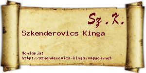Szkenderovics Kinga névjegykártya